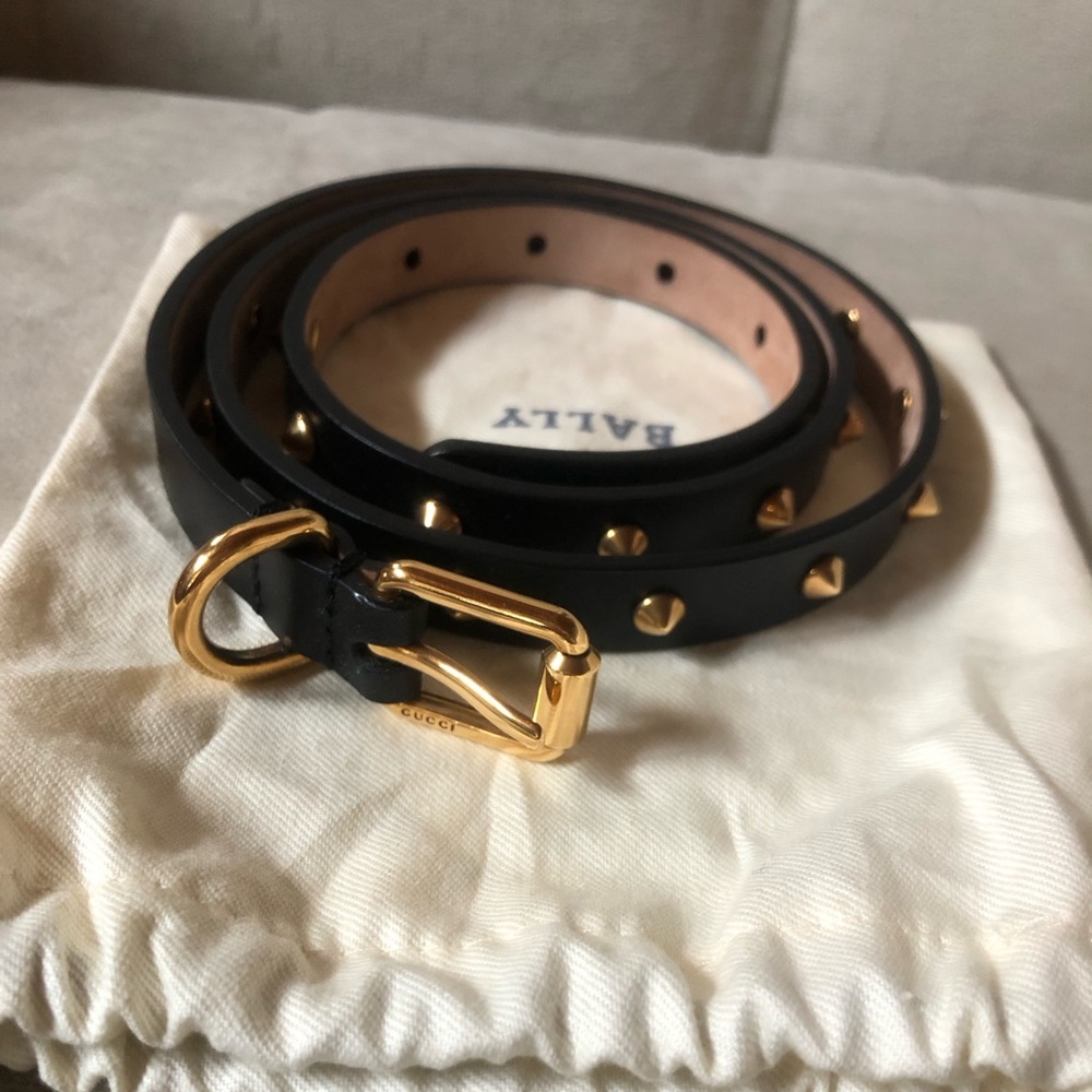 Gucci Black Leather Belt